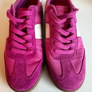 Zara Vibrant Pink and White Sneakers